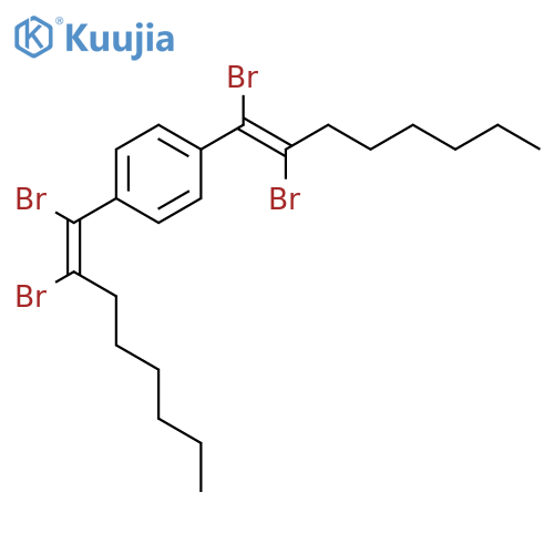 BENZENE, 1,4-BIS[(1E)-1,2-DIBROMO-1-OCTENYL]- structure