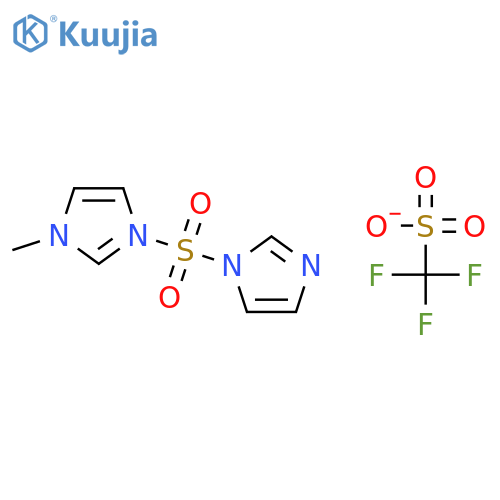 3-(imidazole-1-sulfonyl)-1-methyl-3h-imidazol-1-ium triflate structure