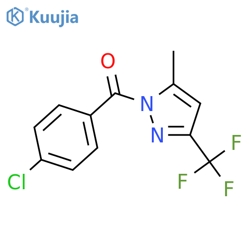 (4-Chloro-phenyl)-(5-methyl-3-trifluoromethyl-pyrazol-1-yl)-methanone structure