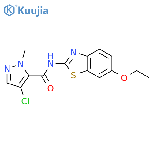 <br>4-Chloro-2-methyl-2H-pyrazole-3-carboxylic acid (6-ethoxy-benzothiazol-2-yl )-amide structure