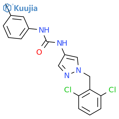 1-[1-(2,6-dichlorobenzyl)-1H-pyrazol-4-yl]-3-(3-methylphenyl)urea structure