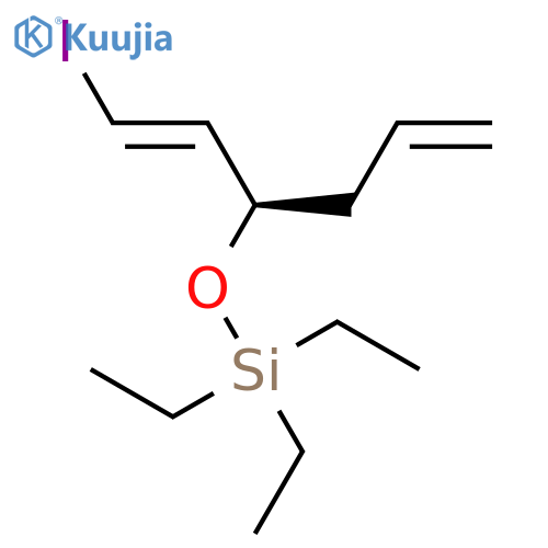 SILANE, TRIETHYL[[(1R)-1-[(1E)-2-IODOETHENYL]-3-BUTENYL]OXY]- structure