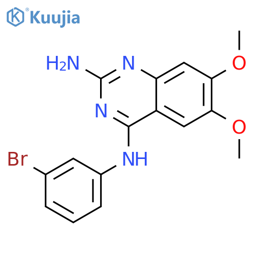 2,4-Quinazolinediamine, N4-(3-bromophenyl)-6,7-dimethoxy- structure