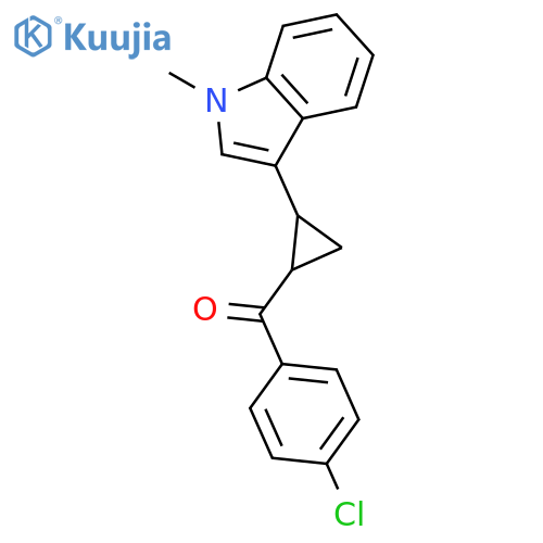 Methanone, (4-chlorophenyl)[2-(1-methyl-1H-indol-3-yl)cyclopropyl]- structure