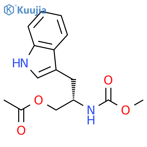Carbamic acid, [(1S)-2-(acetyloxy)-1-(1H-indol-3-ylmethyl)ethyl]-, methyl ester (9CI) structure