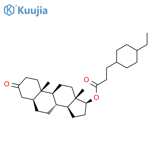 Androstan-3-one, 17-[3-(4-ethylcyclohexyl)-1-oxopropoxy]-, (5a,17b)- structure