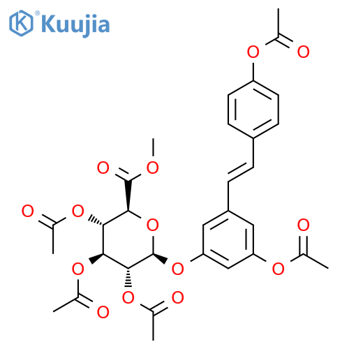 trans Resveratrol Penta-O-acetyl-3-b-D-glucuronide Methyl Ester structure