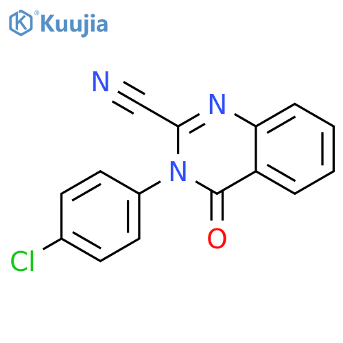 2-Quinazolinecarbonitrile, 3-(4-chlorophenyl)-3,4-dihydro-4-oxo- structure