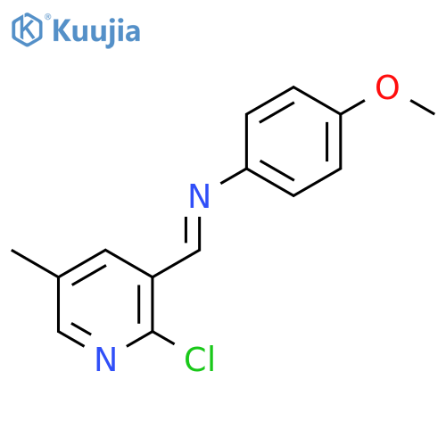 BENZENAMINE, N-[(2-CHLORO-5-METHYL-3-PYRIDINYL)METHYLENE]-4-METHOXY- structure