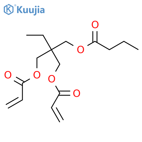 Butanoic acid, 2,2-bis[[(1-oxo-2-propenyl)oxy]methyl]butyl ester structure