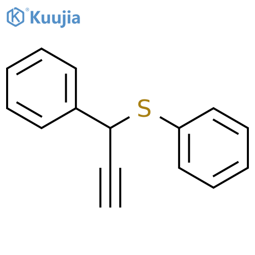 Benzene, [(1-phenyl-2-propynyl)thio]- structure
