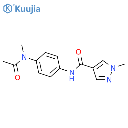 <br>1-Methyl-1H-pyrazole-4-carboxylic acid [4-(acetyl-methyl-amino)-phenyl]-ami de structure