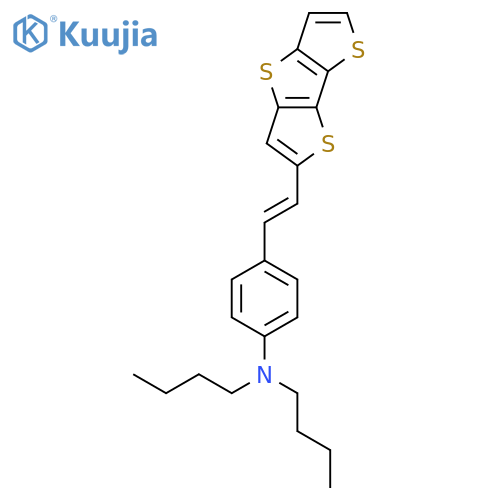 Benzenamine, N,N-dibutyl-4-(2-dithieno[3,2-b:2',3'-d]thien-2-ylethenyl)- structure
