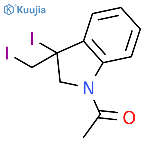 1H-INDOLE, 1-ACETYL-2,3-DIHYDRO-3-IODO-3-(IODOMETHYL)- structure
