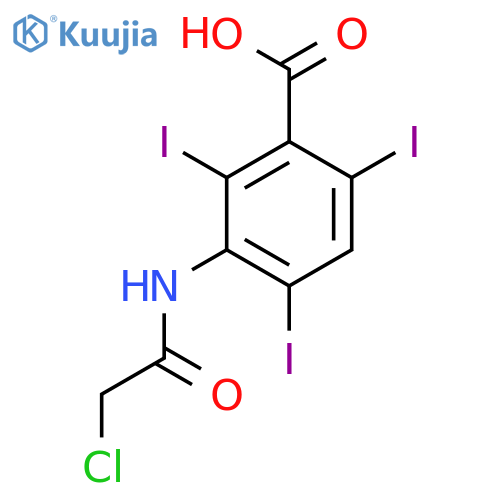 Benzoic acid, 3-[(chloroacetyl)amino]-2,4,6-triiodo- structure