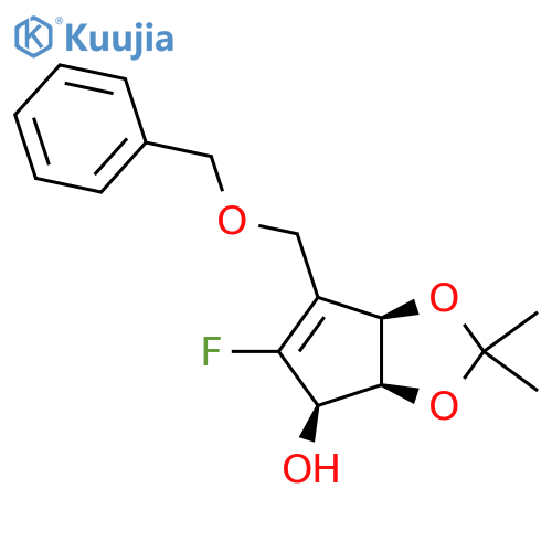 (3aS,4R,6aR)-6-[(benzyloxy)methyl]-5-fluoro-2,2-dimethyl-2H,3aH,4H,6aH-cyclopenta[d][1,3]dioxol-4-ol structure