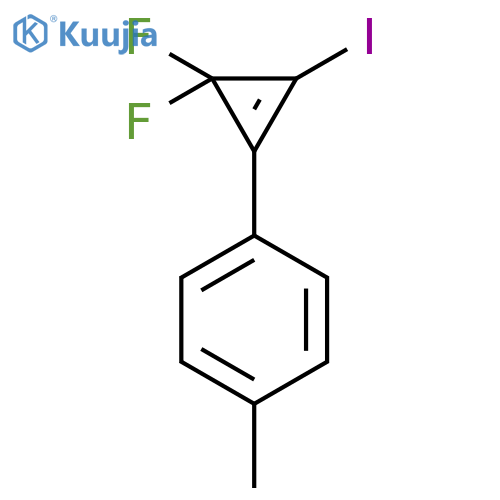 Benzene, 1-(3,3-difluoro-2-iodo-1-cyclopropen-1-yl)-4-methyl- structure