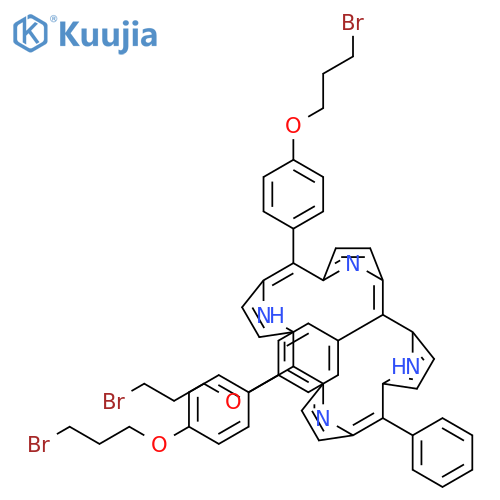 21H,23H-PORPHINE, 5,10,15-TRIS[4-(3-BROMOPROPOXY)PHENYL]-20-PHENYL- structure