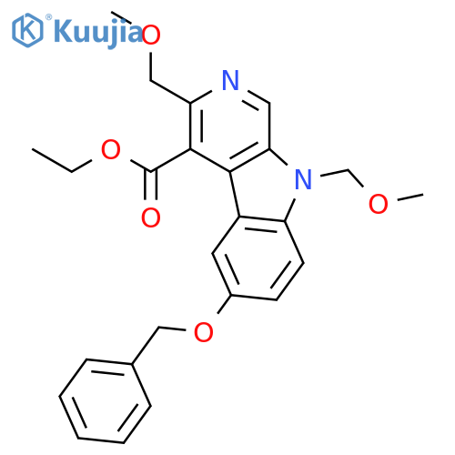 9H-PYRIDO[3,4-B]INDOLE-4-CARBOXYLIC ACID, 3,9-BIS(METHOXYMETHYL)-6-(PHENYLMETHOXY)-, ETHYL ESTER structure