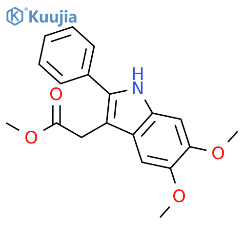 methyl 2-(5,6-dimethoxy-2-phenyl-1H-indol-3-yl)acetate structure