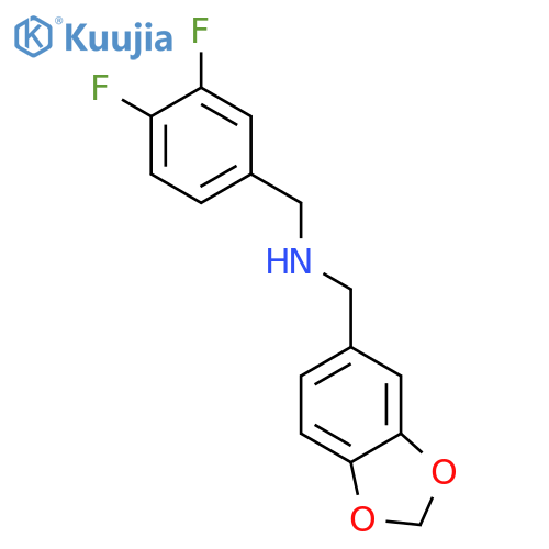 Benzo[1,3]dioxol-5-ylmethyl-(3,4-difluoro-benzyl)-amine structure