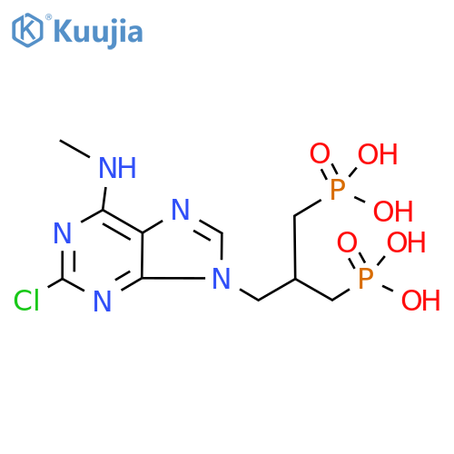 Phosphonic acid, P,​P'-​[2-​[[2-​chloro-​6-​(methylamino)​-​9H-​purin-​9-​yl]​methyl]​-​1,​3-​propanediyl]​bis- structure