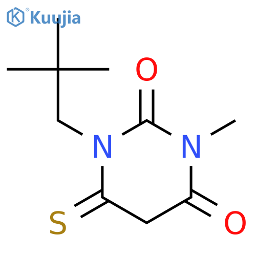2,4(1H,3H)-Pyrimidinedione, 1-(2,2-dimethylpropyl)dihydro-3-methyl-6-thioxo- structure