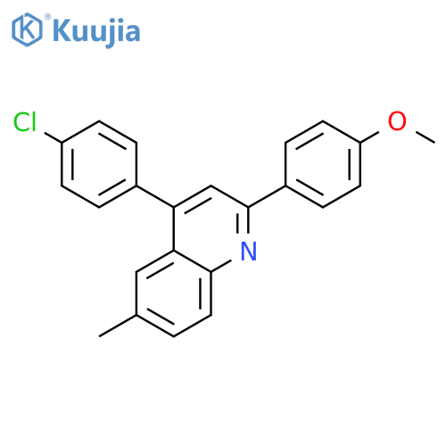 Quinoline, 4-(4-chlorophenyl)-2-(4-methoxyphenyl)-6-methyl- structure