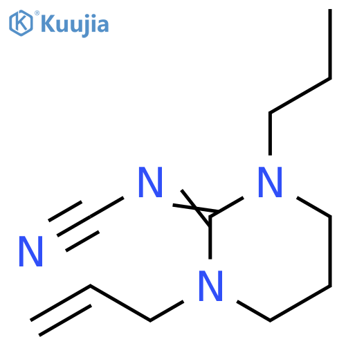 Cyanamide, [tetrahydro-1-(2-propenyl)-3-propyl-2(1H)-pyrimidinylidene]- (9CI) structure