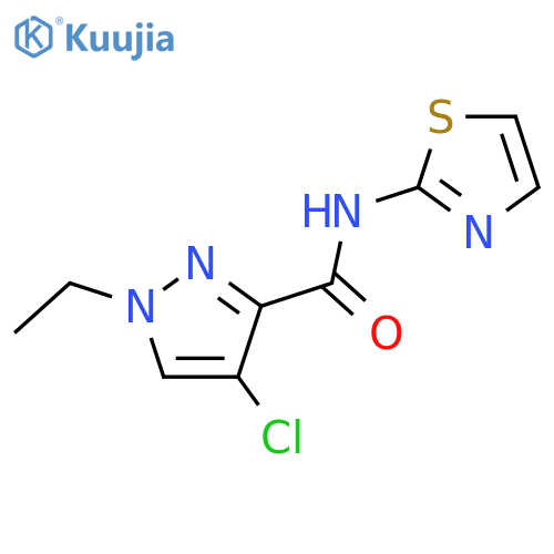 4-Chloro-1-ethyl-1H-pyrazole-3-carboxylic acid thiazol-2-ylamide structure