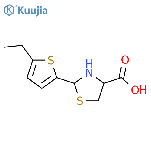 2-(5-ethyl-2-thienyl)-1,3-thiazolidine-4-carboxylic acid structure