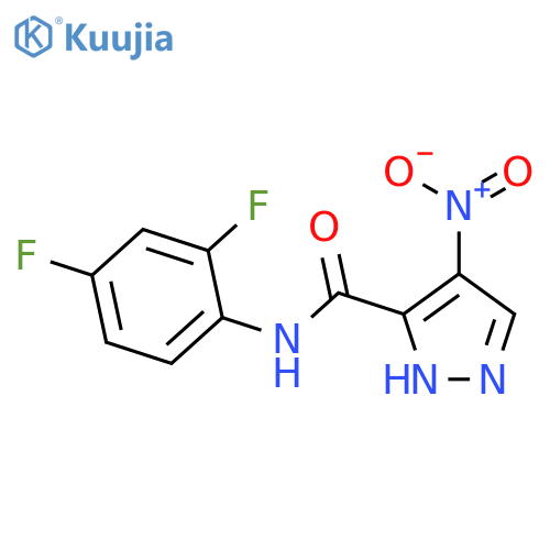 4-Nitro-1H-pyrazole-3-carboxylic acid (2,4-difluoro-phenyl)-amide structure