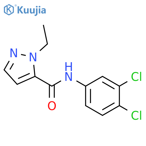 N-(3,4-dichlorophenyl)-1-ethyl-1H-pyrazole-5-carboxamide structure
