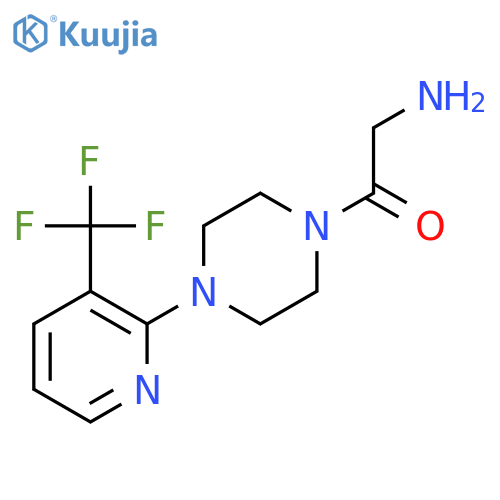 2-Amino-1-[4-[3-(trifluoromethyl)-2-pyridinyl]-1-piperazinyl]ethanone structure