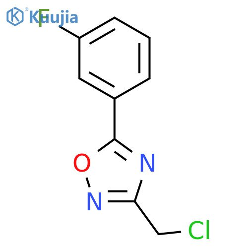 3-(Chloromethyl)-5-(3-fluorophenyl)-1,2,4-oxadiazole structure