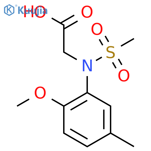 N-(2-Methoxy-5-methylphenyl)-N-(methylsulfonyl)glycine structure