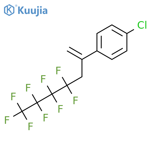 BENZENE, 1-CHLORO-4-(3,3,4,4,5,5,6,6,6-NONAFLUORO-1-METHYLENEHEXYL)- structure