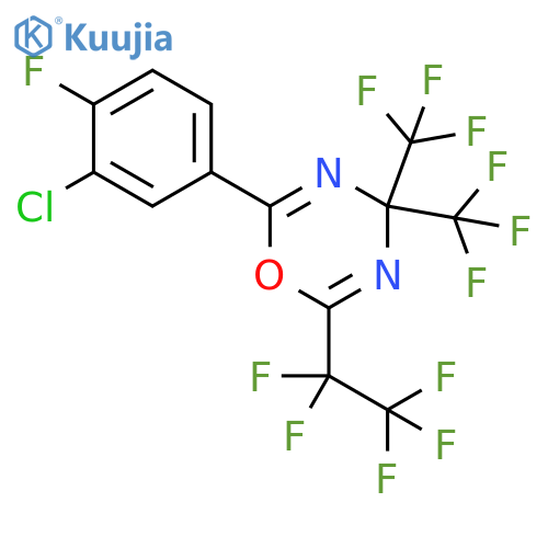 4H-1,3,5-Oxadiazine, 2-(3-chloro-4-fluorophenyl)-6-(1,1,2,2,2-pentafluoroethyl)-4,4-bis(trifluoromethyl)- structure