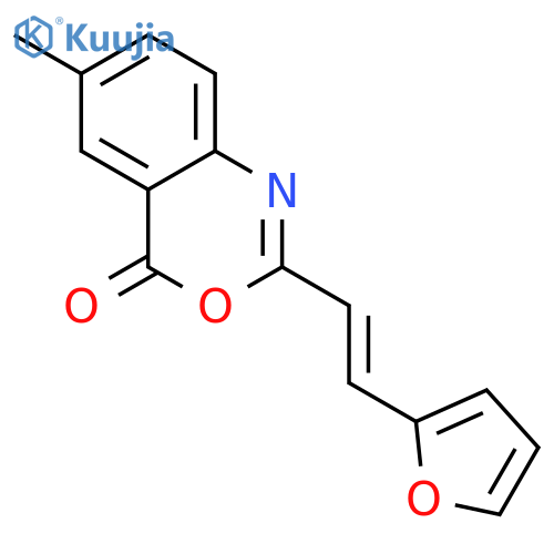 4H-3,1-BENZOXAZIN-4-ONE, 2-[2-(2-FURANYL)ETHENYL]-6-METHYL- structure
