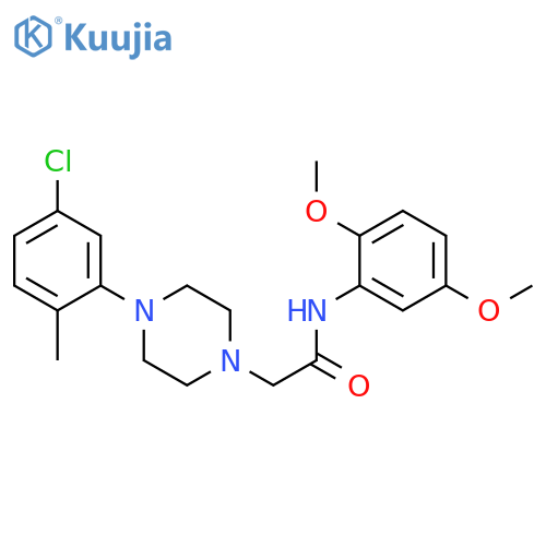 2-[4-(5-chloro-2-methylphenyl)piperazin-1-yl]-N-(2,5-dimethoxyphenyl)acetamide structure