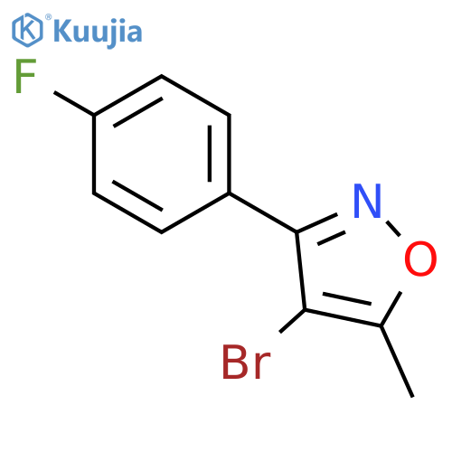 4-bromo-3-(4-fluorophenyl)-5-methyl-1,2-oxazole structure
