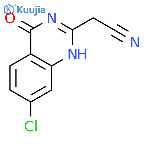 2-(7-chloro-4-oxo-3,4-dihydroquinazolin-2-yl)acetonitrile structure