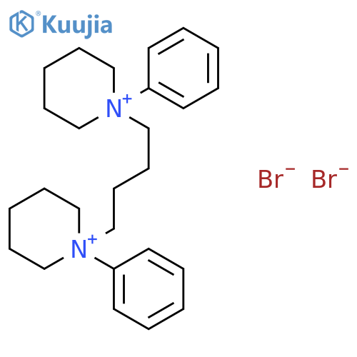Piperidinium, 1,1'-(1,4-butanediyl)bis[1-phenyl-, dibromide structure