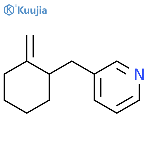 PYRIDINE, 3-[(2-METHYLENECYCLOHEXYL)METHYL]- structure