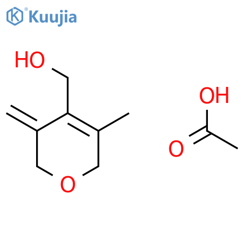 2H-Pyran-4-methanol, 5,6-dihydro-3-methyl-5-methylene-, acetate structure