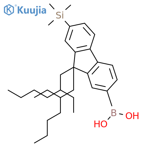 Boronic acid, [9,9-bis(2-ethylhexyl)-7-(trimethylsilyl)-9H-fluoren-2-yl]- structure