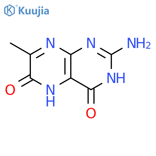 2-amino-3,5-dihydro-7-methyl-4,6-Pteridinedione structure