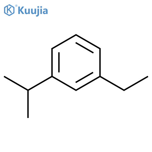Benzene,1-ethyl-3-(1-methylethyl)- structure