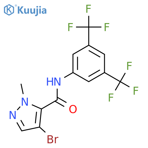 <br>N-[3,5-bis(trifluoromethyl)phenyl]-4-bromo-1-methyl-1H-pyrazole-5-carboxami de structure
