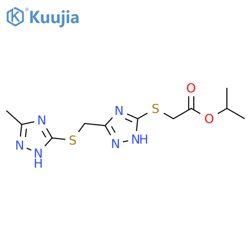 Acetic acid, 2-[[3-[[(3-methyl-1H-1,2,4-triazol-5-yl)thio]methyl]-1H-1,2,4-triazol-5-yl]thio]-, 1-methylethyl ester structure